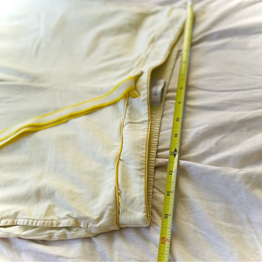 SOLD✨LA LIGNE | M | Bonne Nuit Wide Leg Pajama Pants Butter Lemon Cotton Stripe_12